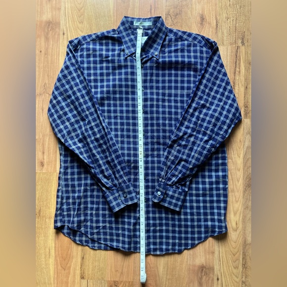 Orvis 2Pc Bundle Mens Large Cotton Plaid Checker Long Sleeve Button Down Shirts - Picture 3 of 10